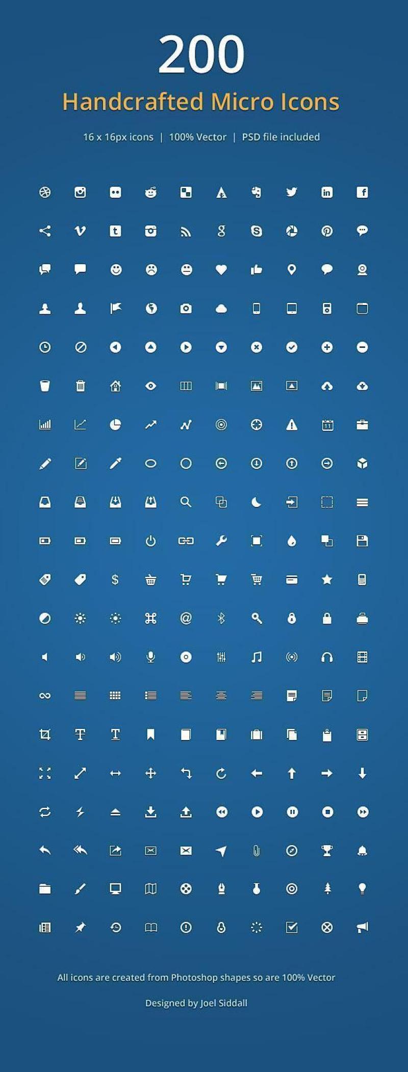 200 micro icons―psd分层素材