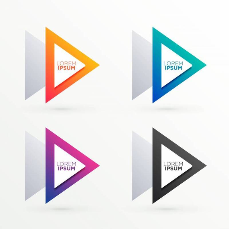 三种横幅设置在四种颜色