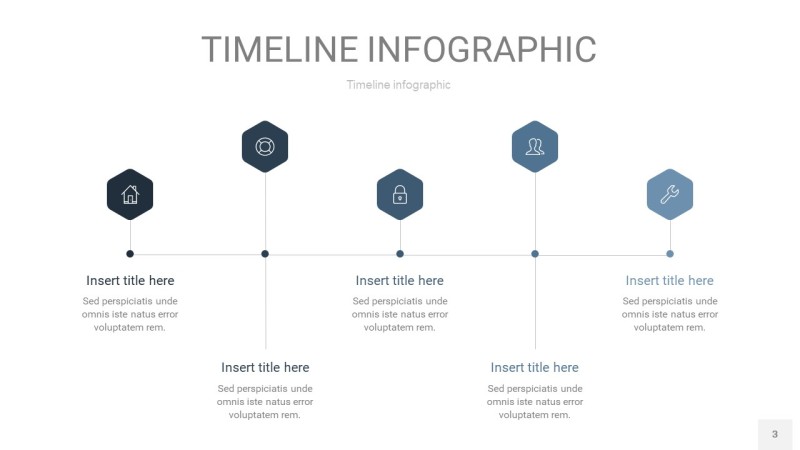 莫兰迪蓝色时间轴PPT信息图3