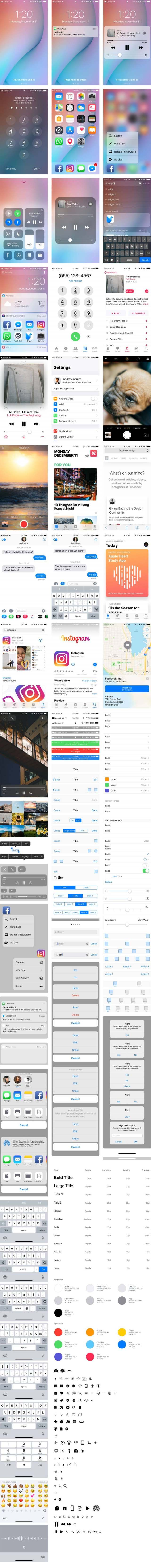 Facebook iOS 11 界面包 Facebook iOS 11 界面包