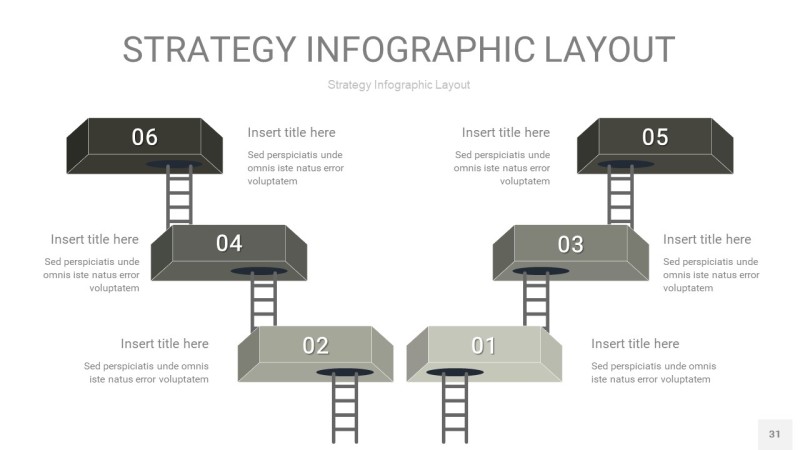 灰色战略计划统筹PPT信息图31