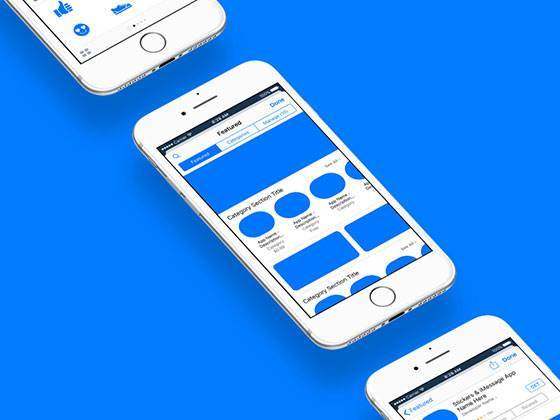 iOS Sticker App Store 展示模版