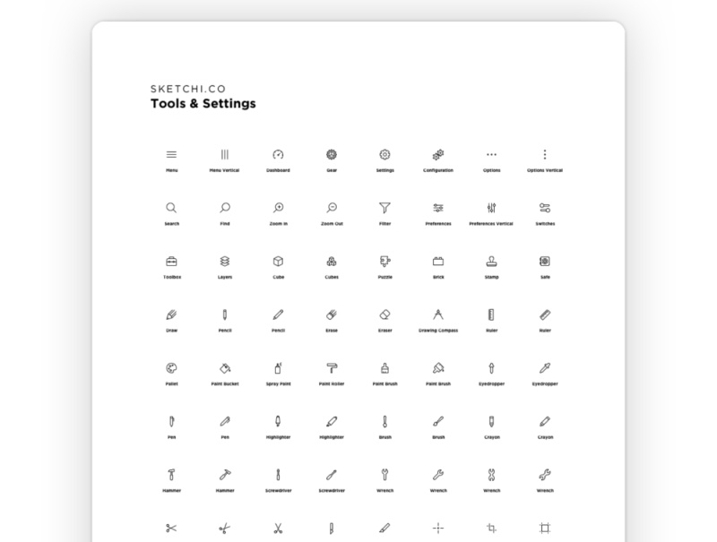 96个图标非常适合实用程序，首选项，安全性等！，工具和设置图标