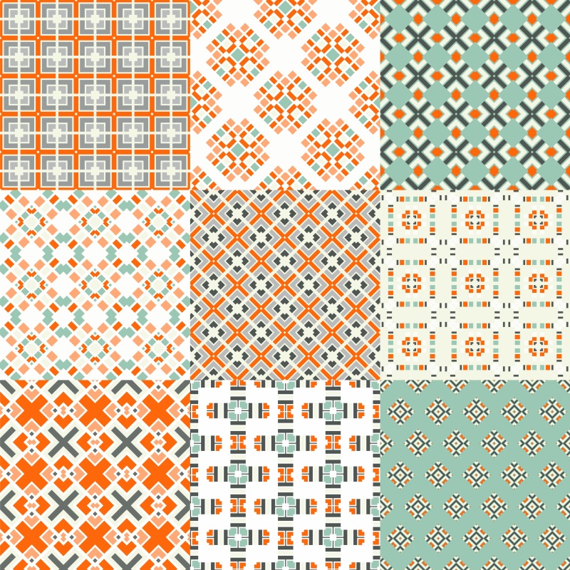 优雅的几何无缝图案集合11