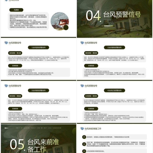 绿色简约风防台风安全教育培训PPT模板 绿色简约风防台风安全教育培训PPT模板