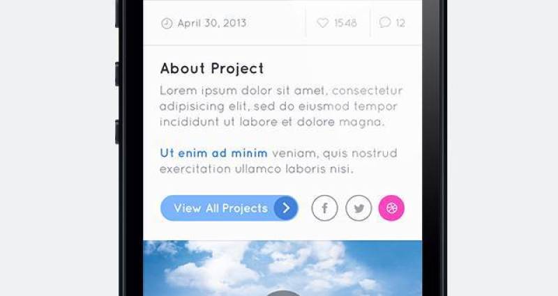 7even iPhone App UI Kit Psd