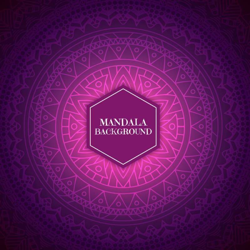 与曼陀罗设计的优雅背景