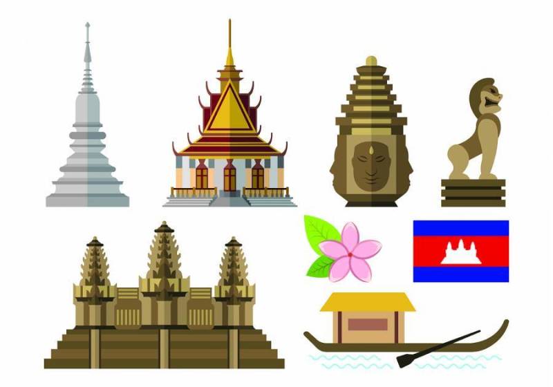 柬埔寨图标集