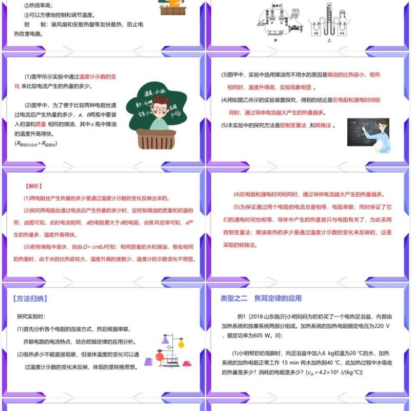 部编版九年级物理全册焦耳定律课件PPT模板