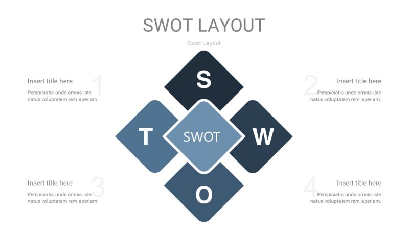 莫兰迪蓝色SWOT图表PPT26