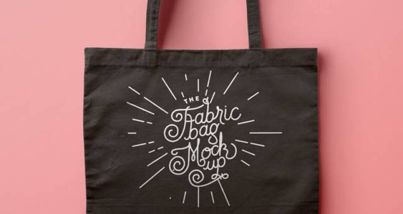 Psd手提袋织物样机