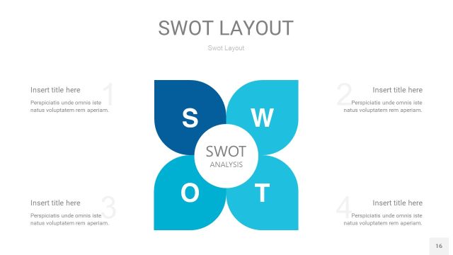 宝石蓝SWOT图表PPT16 宝石蓝SWOT图表PPT16