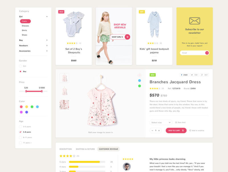 巨大的电子商务用户界面工具包3种变化,商店UI工具包 巨大的电子商务用户界面工具包3种变化,商店UI工具包