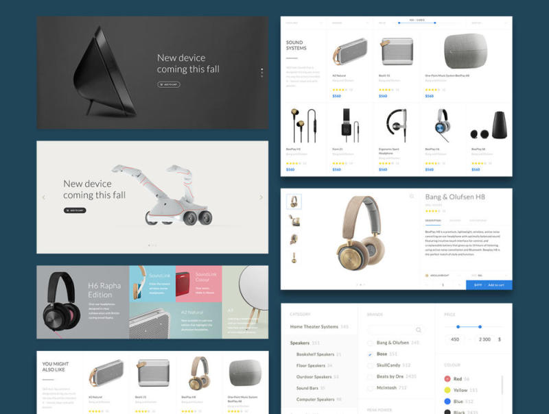 巨大的电子商务用户界面工具包3种变化,商店UI工具包 巨大的电子商务用户界面工具包3种变化,商店UI工具包