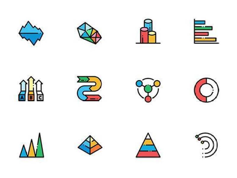 60 枚信息图表元素图标