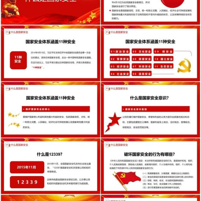 红色党政风国家安全教育日宣传介绍PPT模板 红色党政风国家安全教育日宣传介绍PPT模板