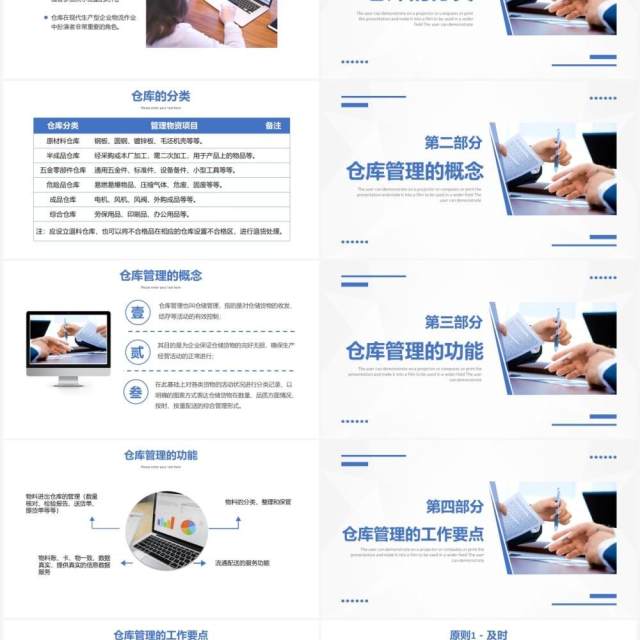 蓝色简约风仓库管理基础知识培训通用PPT模板 蓝色简约风仓库管理基础知识培训通用PPT模板