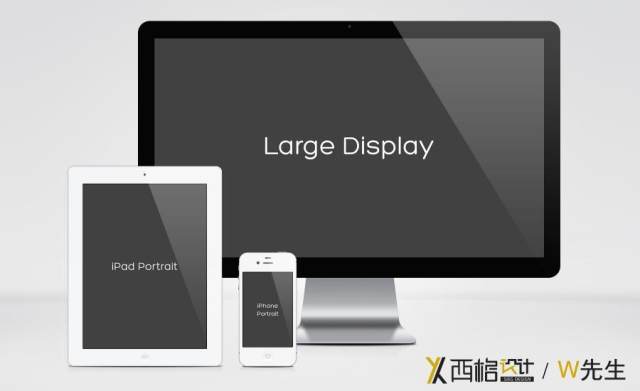 iPhone iPad Mac 黑白 RESPONSIVE SCREEN MOCKUP PACK