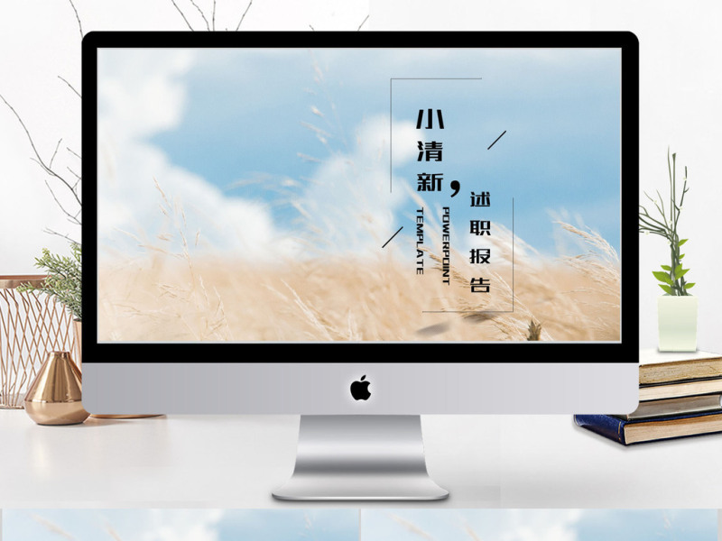 2018小清新述职报告ppt