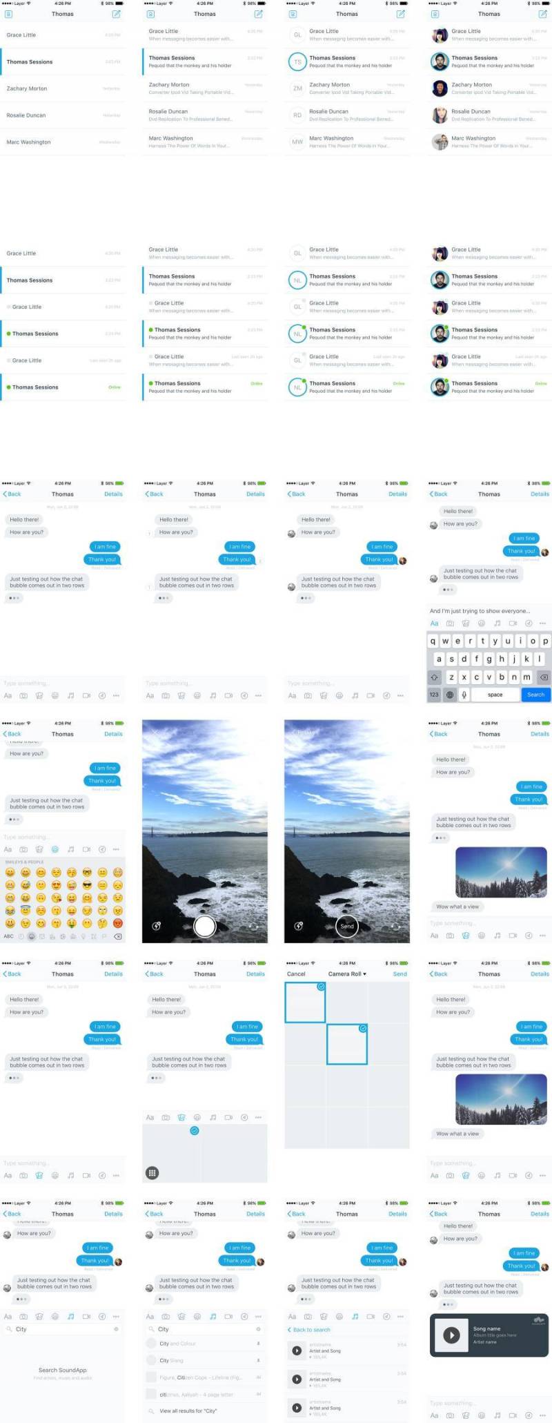 Layer 消息应用界面