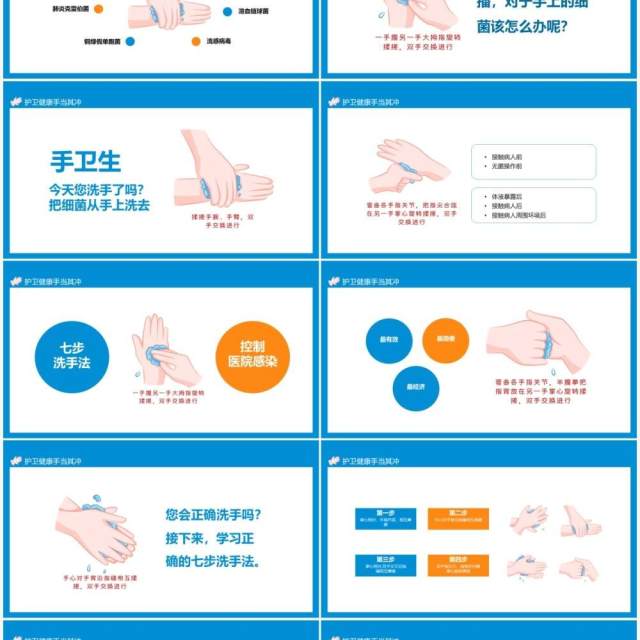 医院卫生护理护卫健康手当其冲动态PPT模板