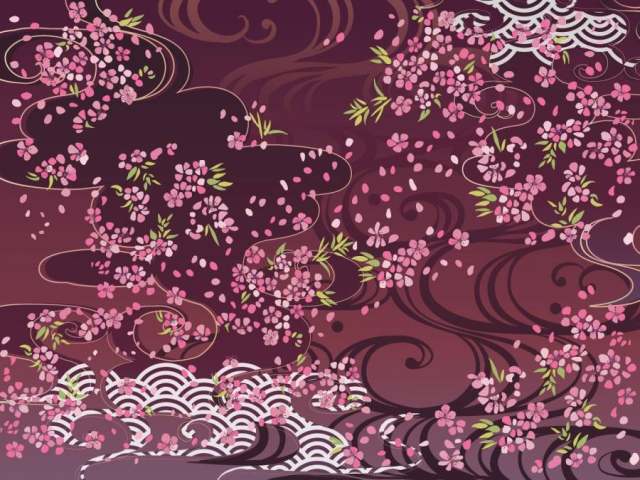 日本模式樱花背景