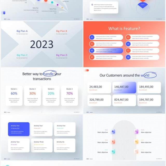2023创意目标营销策划PPT信息图形素材 2023创意目标营销策划PPT信息图形素材