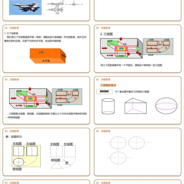 部编版九年级数学下册三视图课件PPT模板