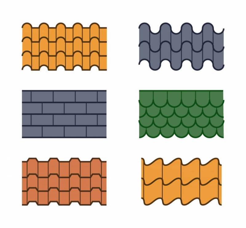  独特的屋顶瓦片矢量