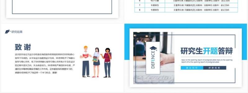 研究生开题报告答辩动态PPT模板