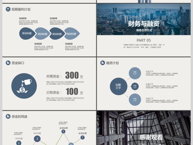 2017欧美风商业计划书商务通用ppt