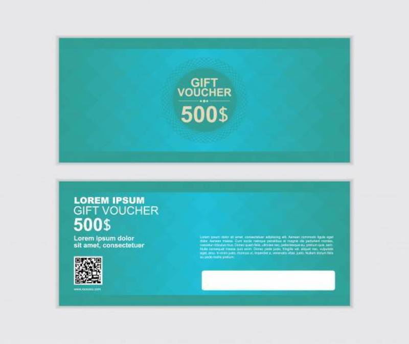 Gift voucher vector design template set