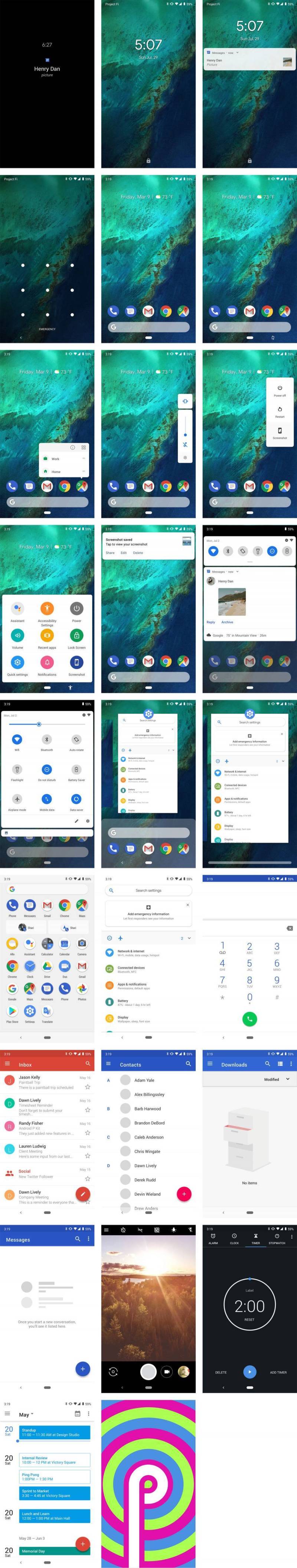 Android Pie 界面包