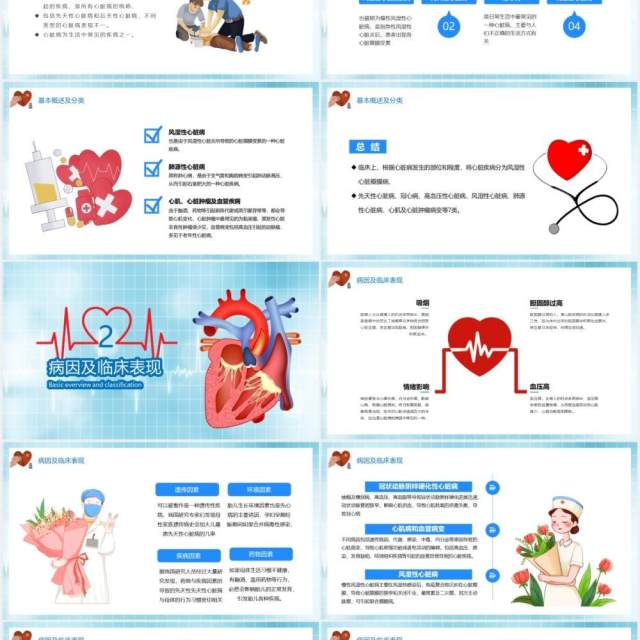 蓝色简约风心脏疾病预防公益宣传知识讲课件PPT模板 蓝色简约风心脏疾病预防公益宣传知识讲课件PPT模板