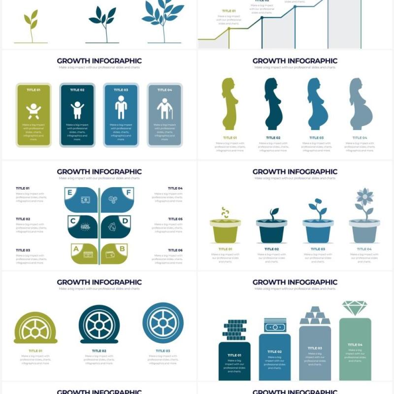 国外创意递进关系增长PPT信息图素材Growth Powerpoint Infographics