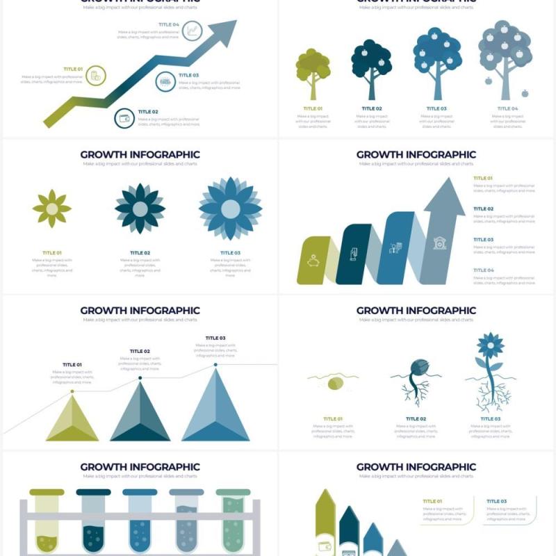 国外创意递进关系增长PPT信息图素材Growth Powerpoint Infographics