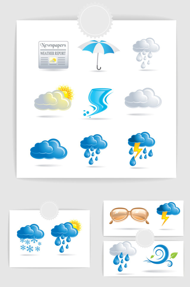 天气预报软件网页应用图标素材