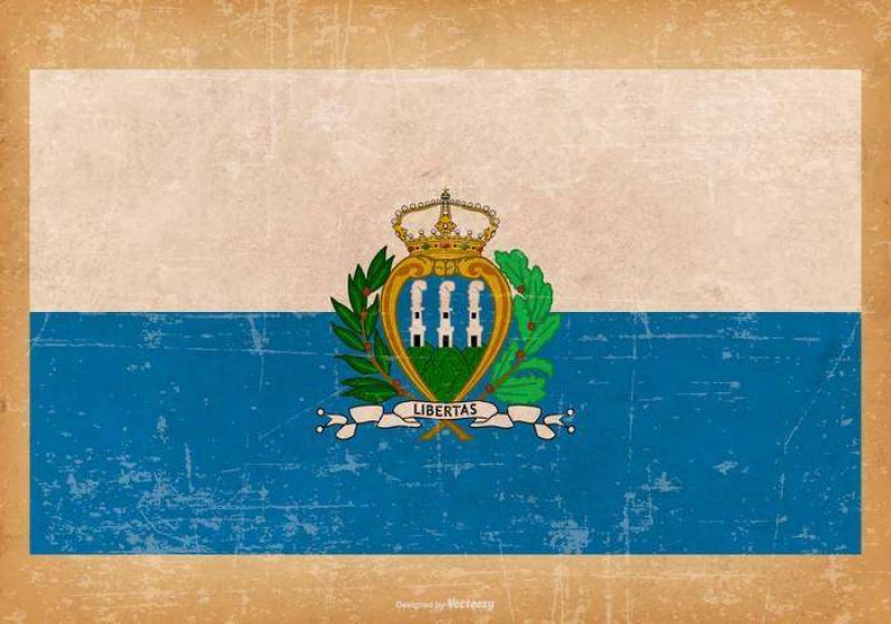圣马力诺的grunge旗子