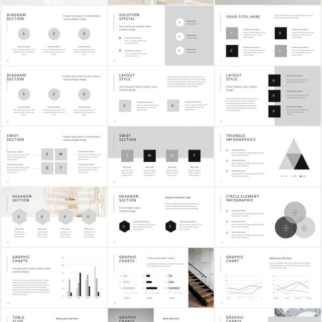 简约小清新图片排版展示宣传PPT模板NORS - Powerpoint Presentation Template