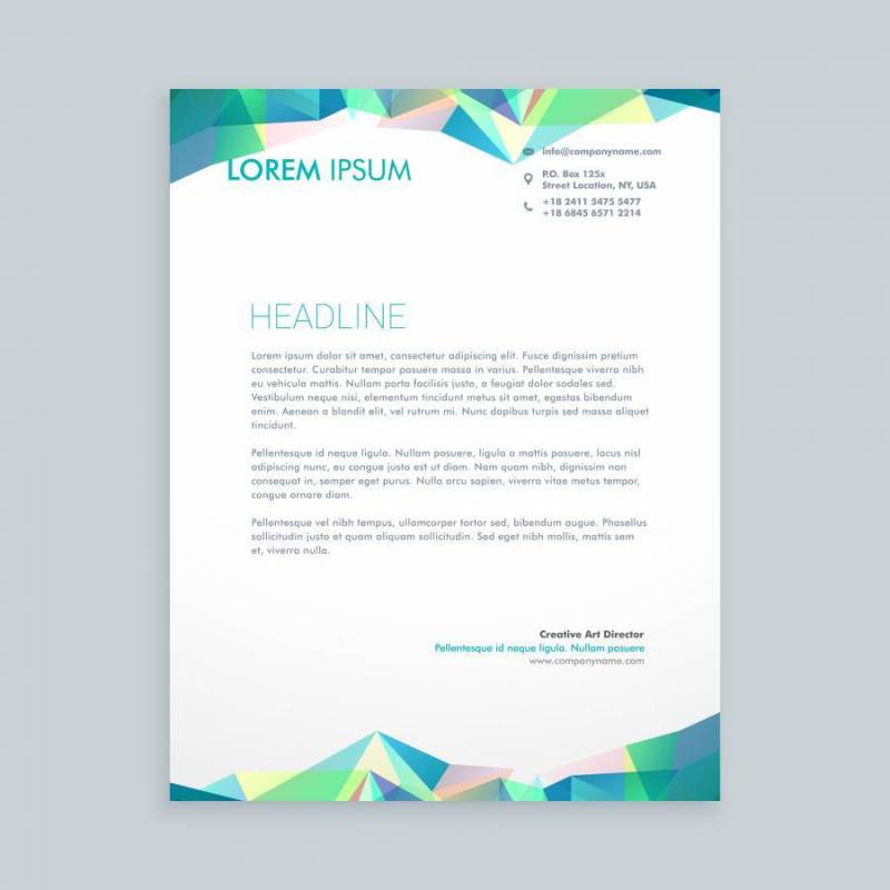 创意抽象形状信头模板矢量设计错觉