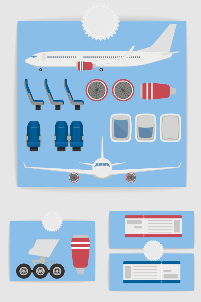 矢量航空航天飞机元素