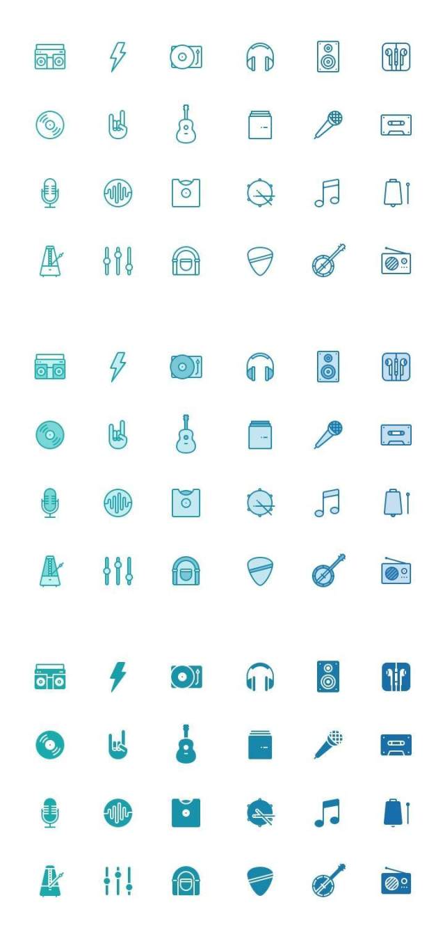 Musicons – Free PSD music icons EXCLUSIVE