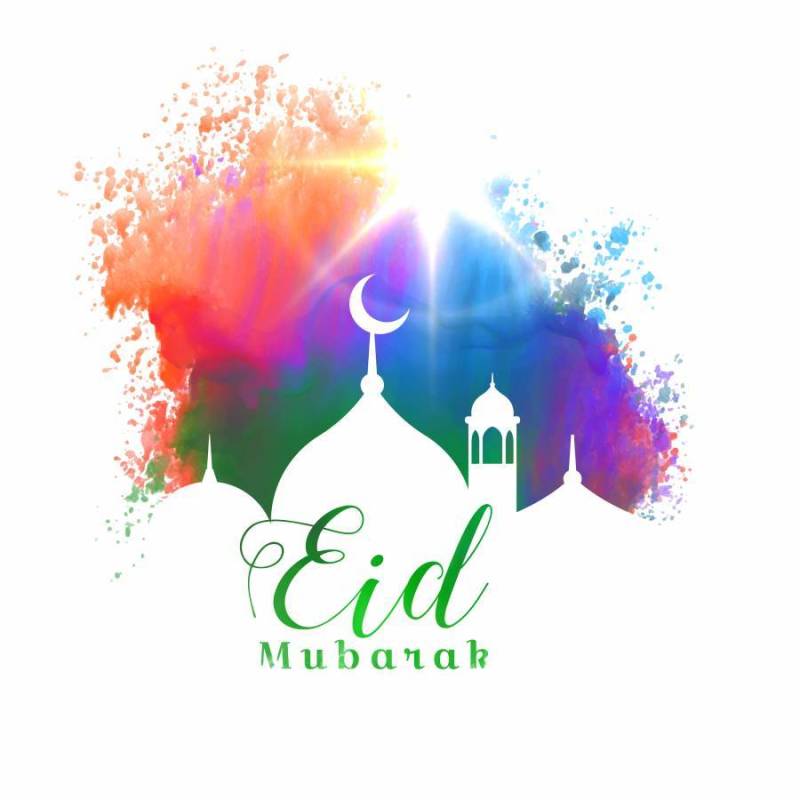 美丽的eid穆巴拉克伊斯兰节日贺卡设计