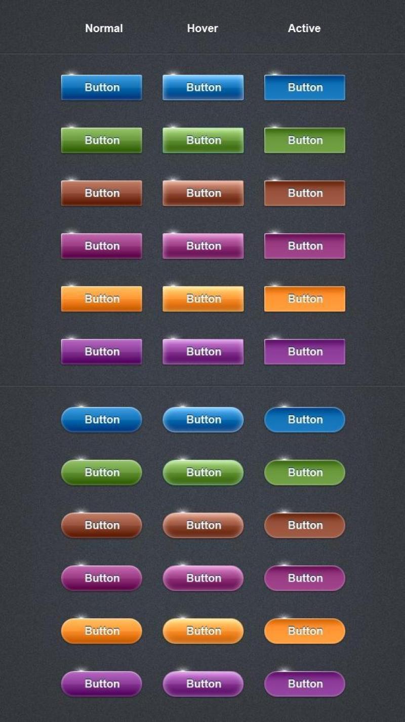 精致网页按键图标psd分层素材