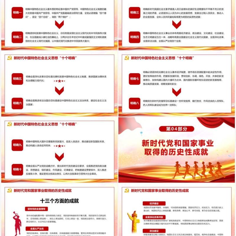 百年奋斗重大成就和历史经验通用PPT模板