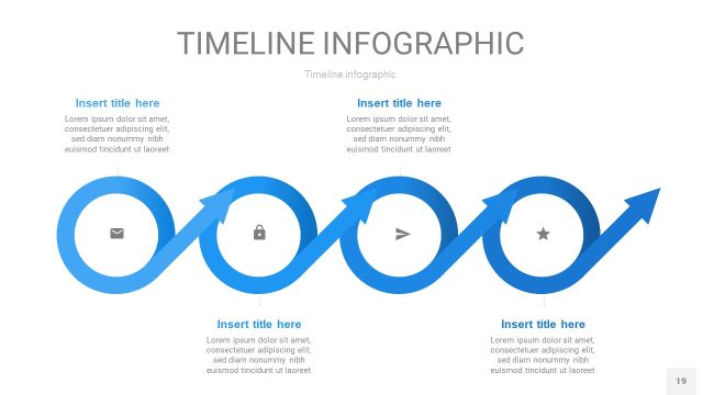 天蓝色时间轴PPT信息图19
