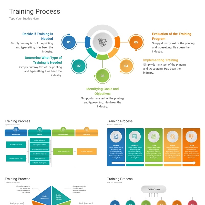 培训流程图PPT素材模板Training Proces