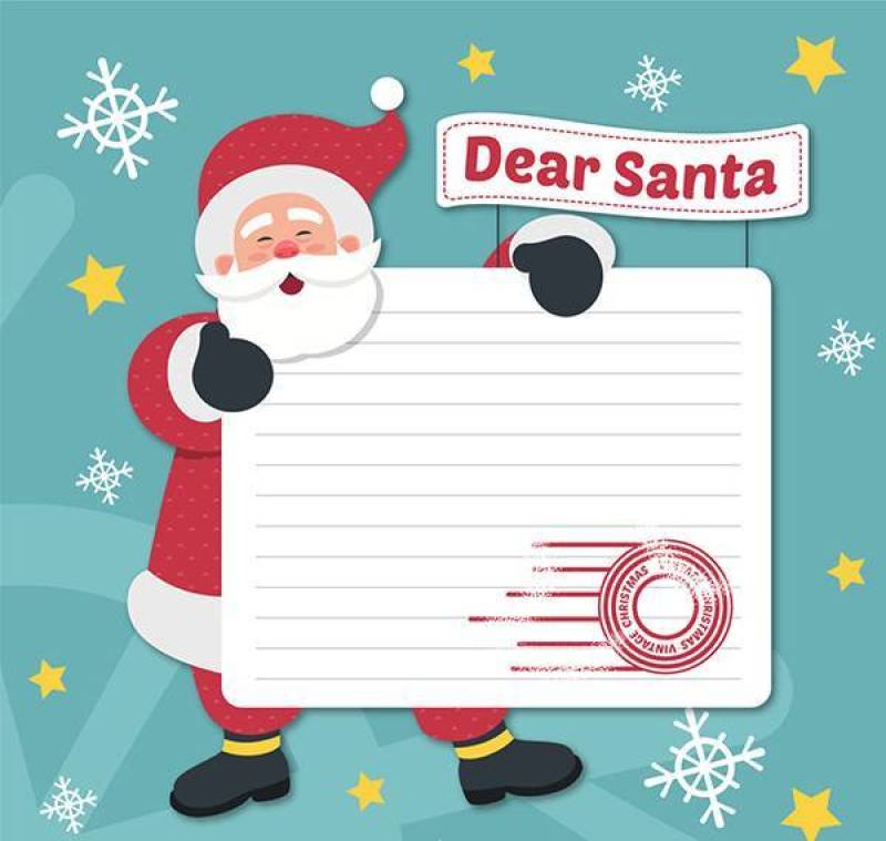 圣诞老人和信纸