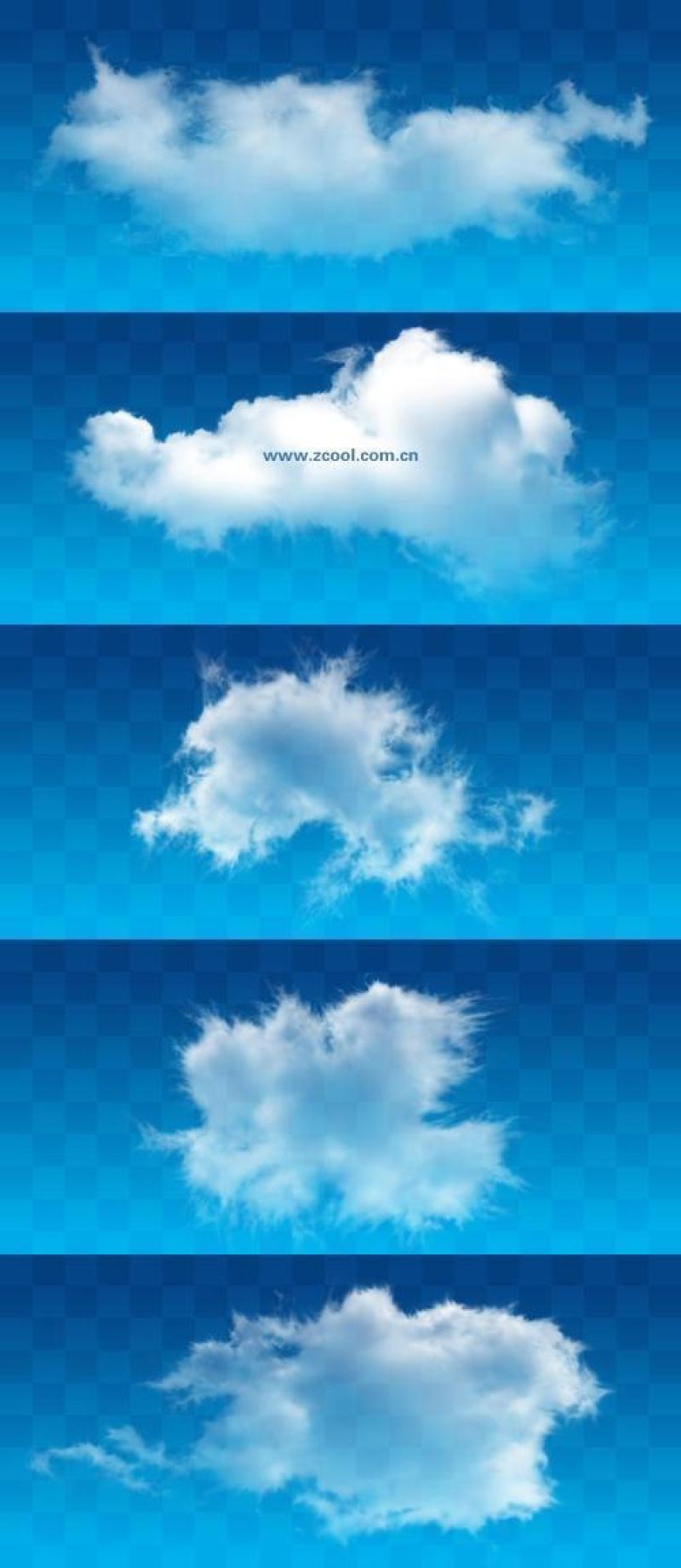 白云朵朵PSD分层高清图片（21—25）