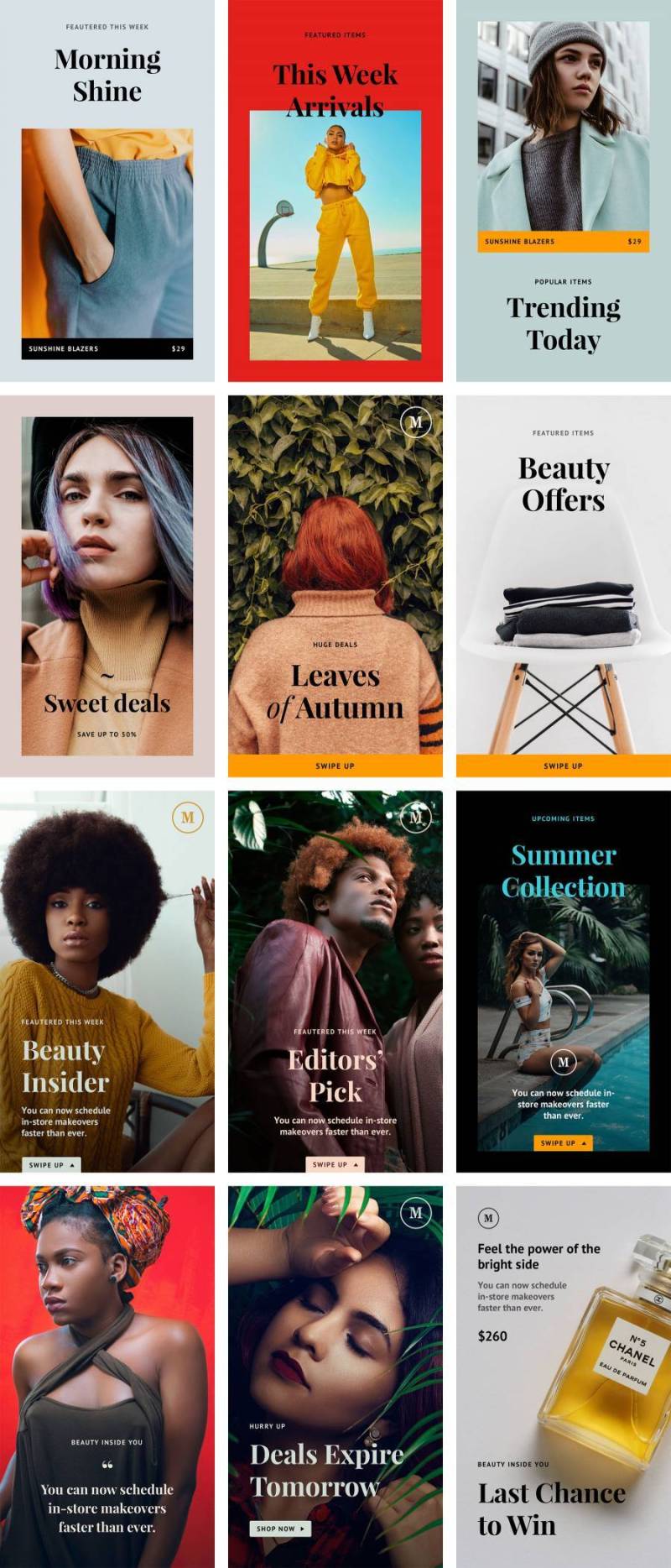 12 枚 Instagram Stories 模版